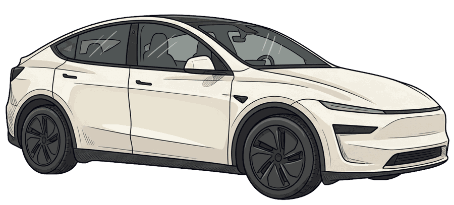Illustration of a medium electric SUV
