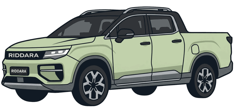 Illustration of an electric ute